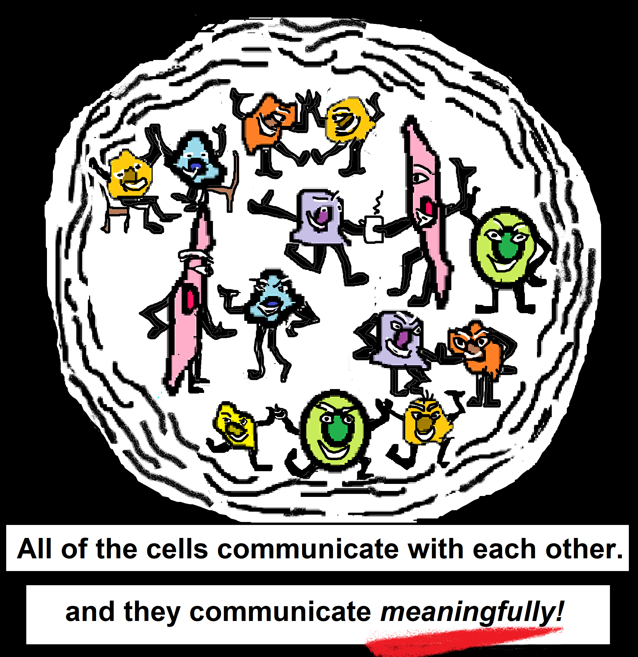 all cells communicate with each other meaningfully